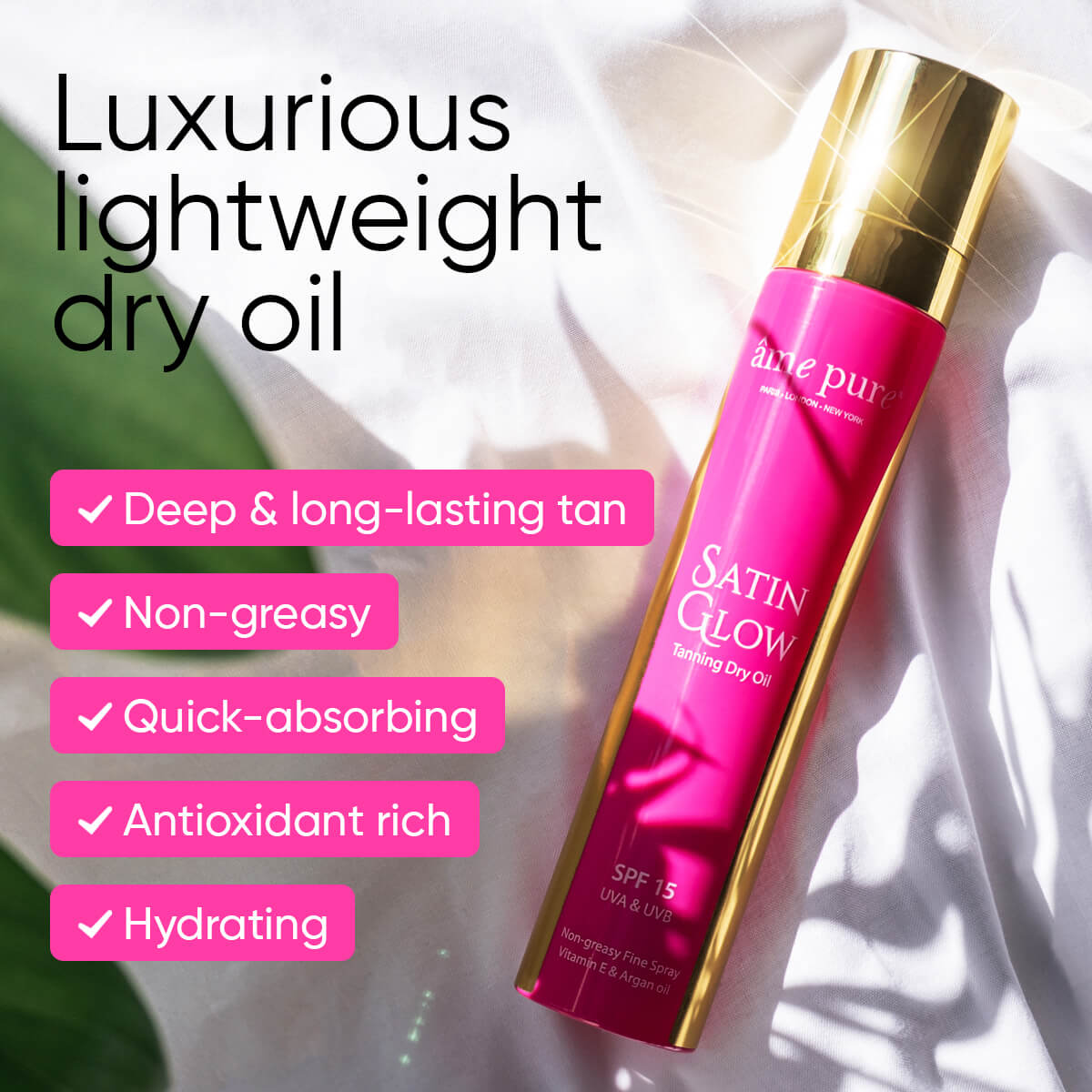 Satin Glow™ Sunscreen Tanning Oil | SPF 15