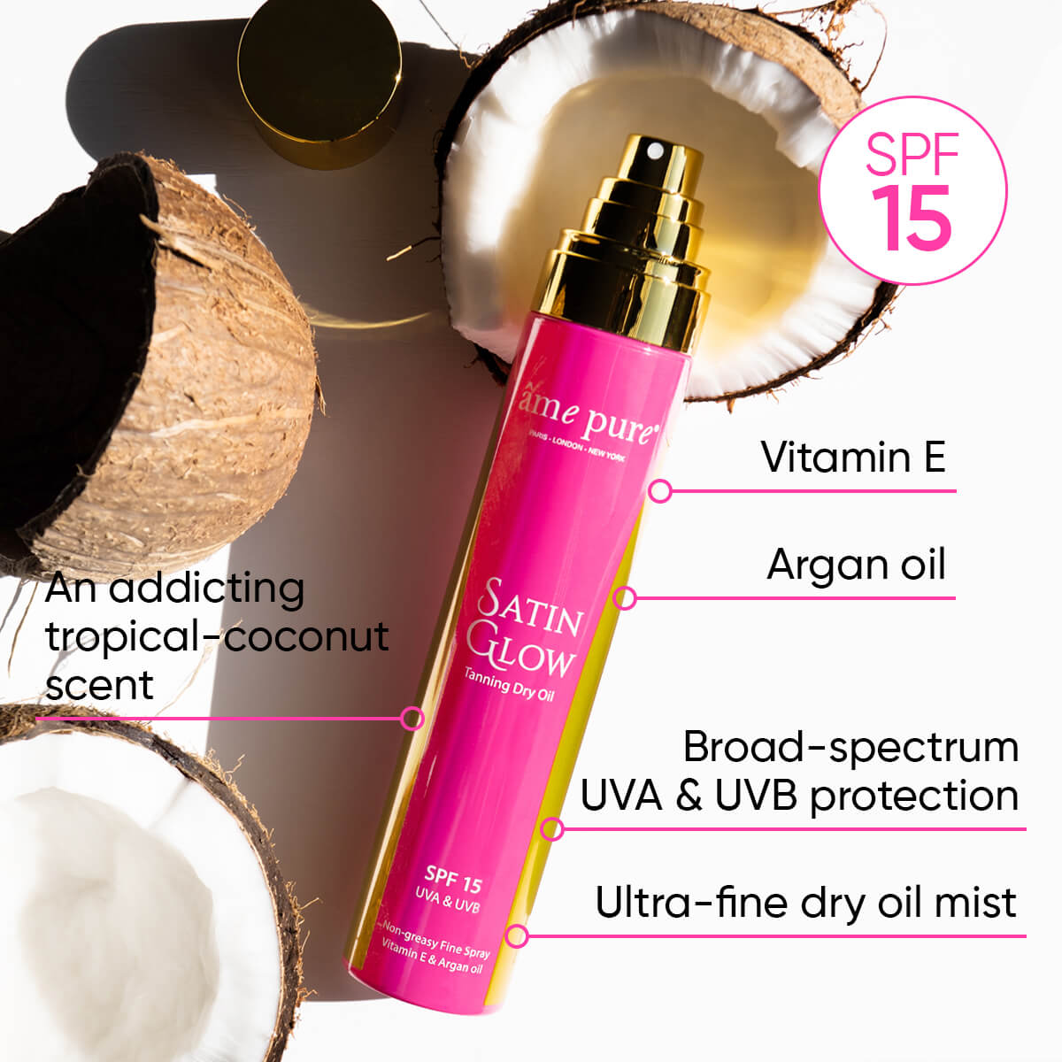 Satin Glow™ Sunscreen Tanning Oil | SPF 15